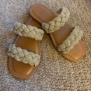 Rhinestone Flats Sandals